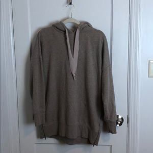 Neutral Aerie Hoodie with Zip Sides